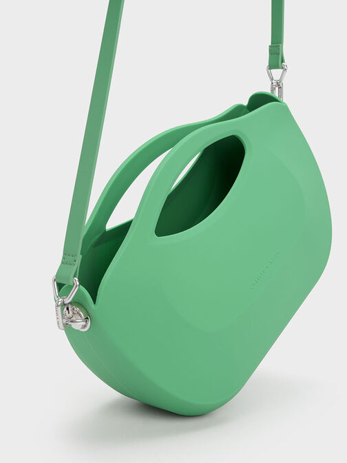 Cocoon 弧形手提包, 綠色, hi-res
