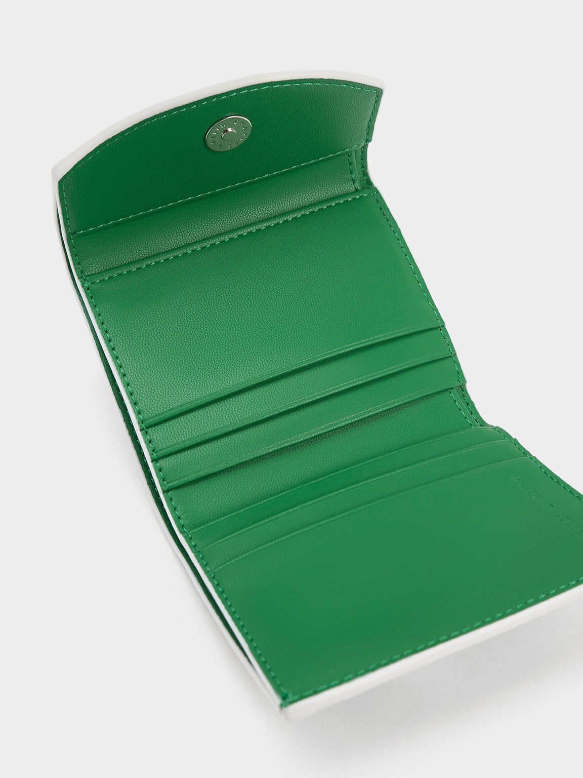 Cartera pequeña Alouette con puntadas contraste, Verde, hi-res