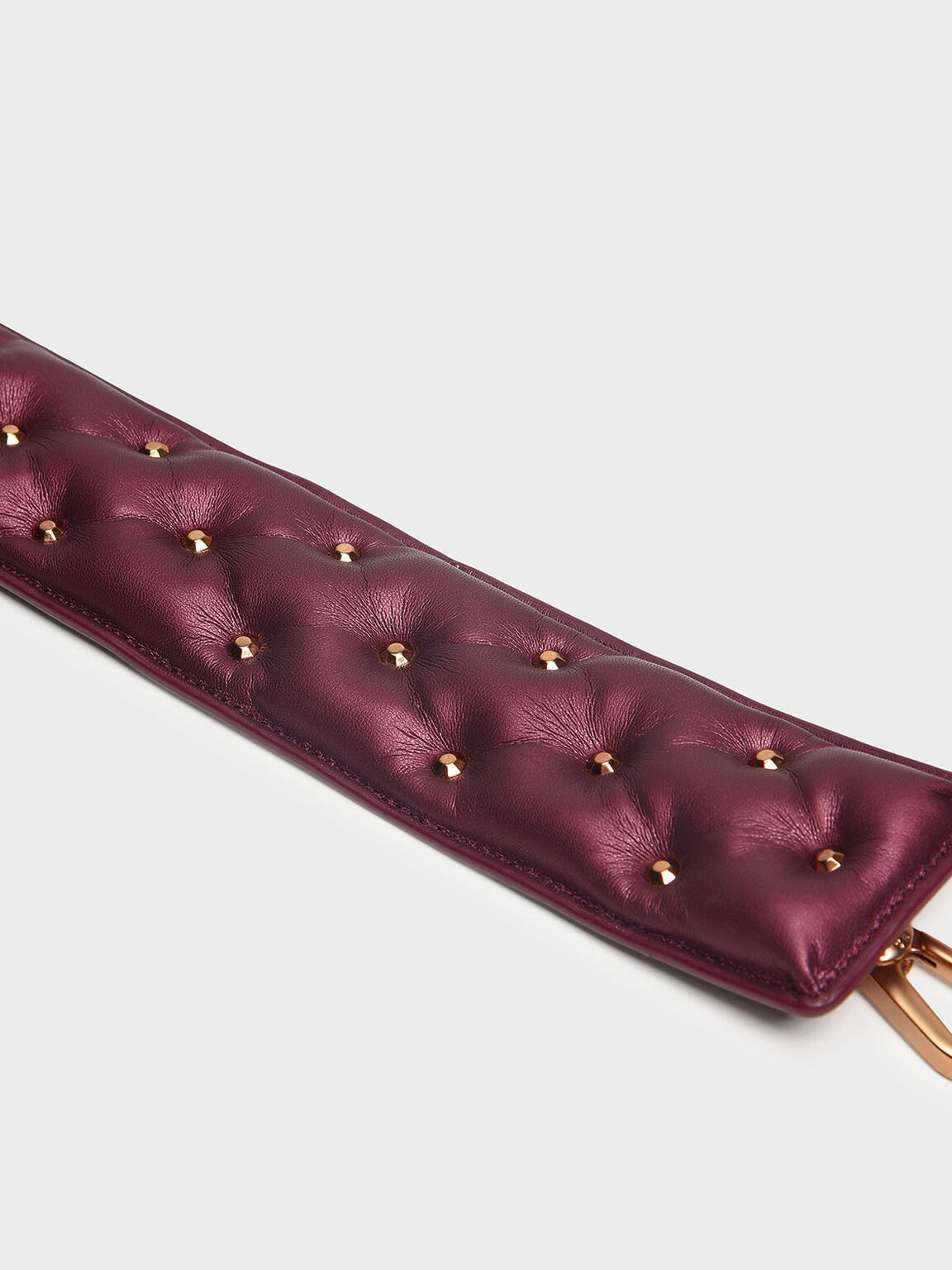 Embellished Wide Mini Strap, Prune, hi-res