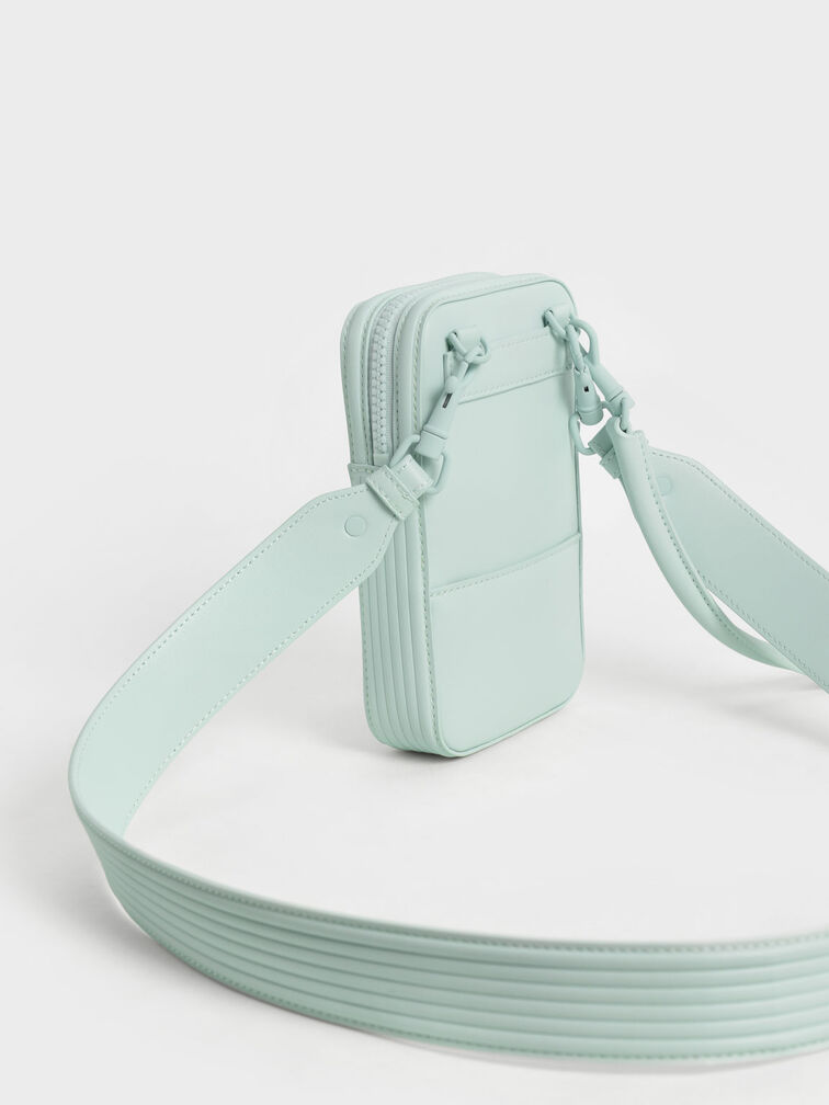 Long Crossbody Bag, Mint Green, hi-res