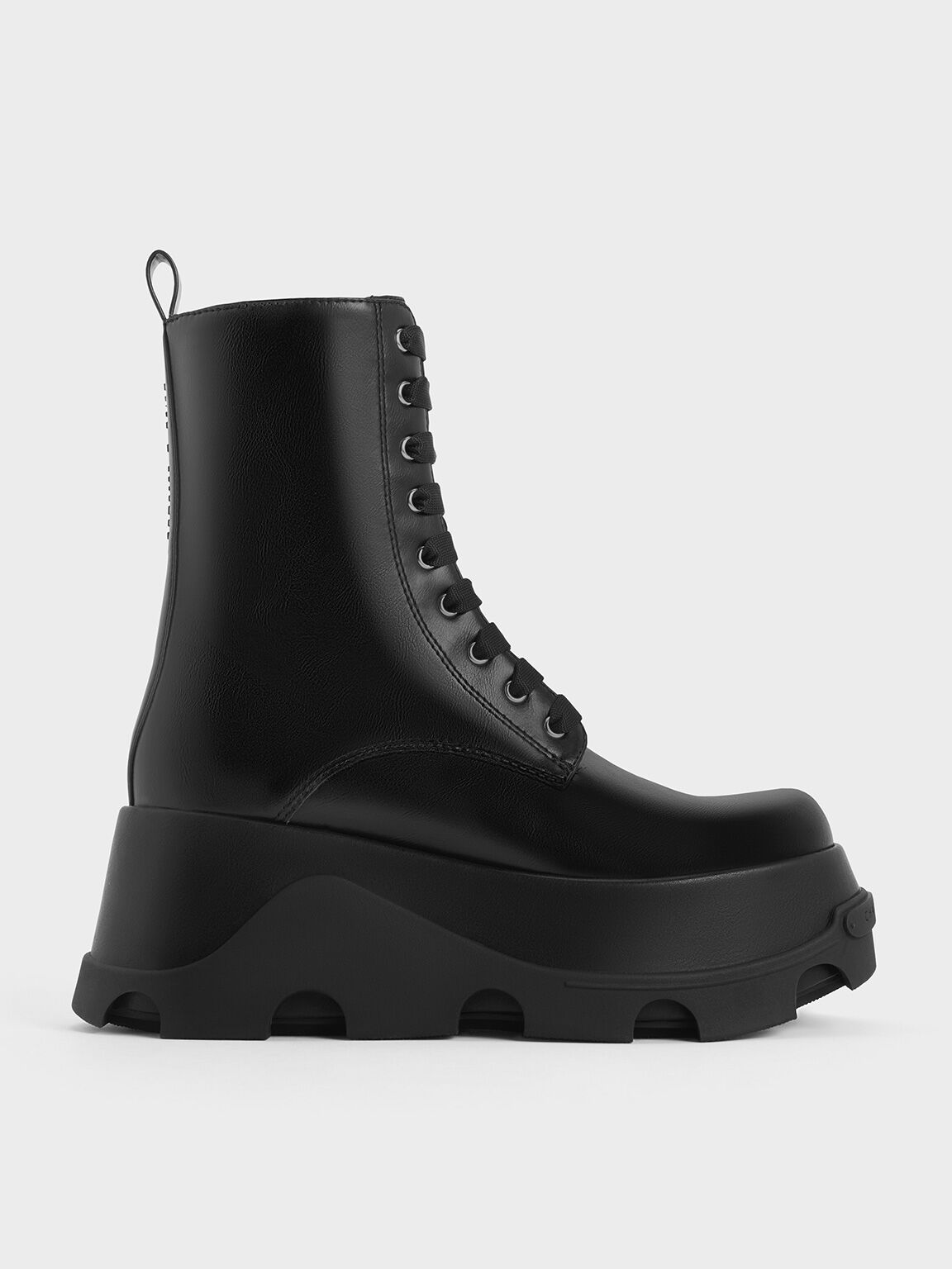 Black Triana Platform Ankle Boots CHARLES KEITH SG