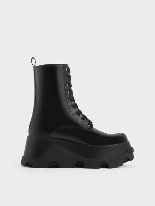 Triana Platform Ankle Boots, Black, hi-res