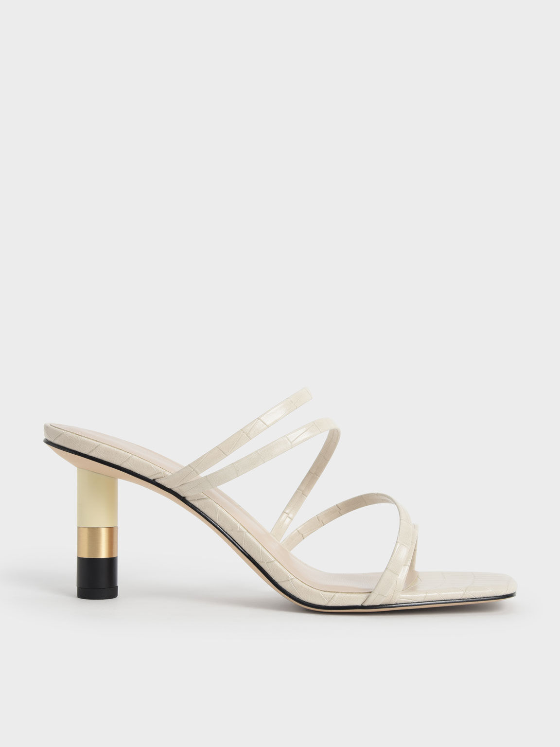 white croc mules