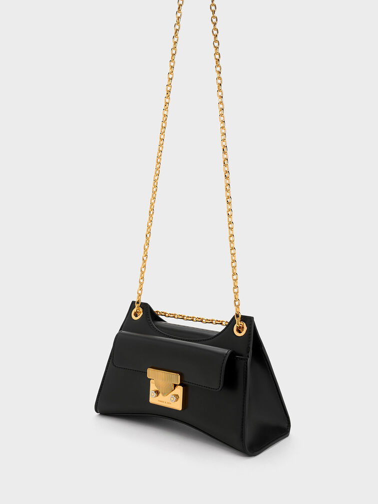 Eudora Sculptural Bag, Black, hi-res