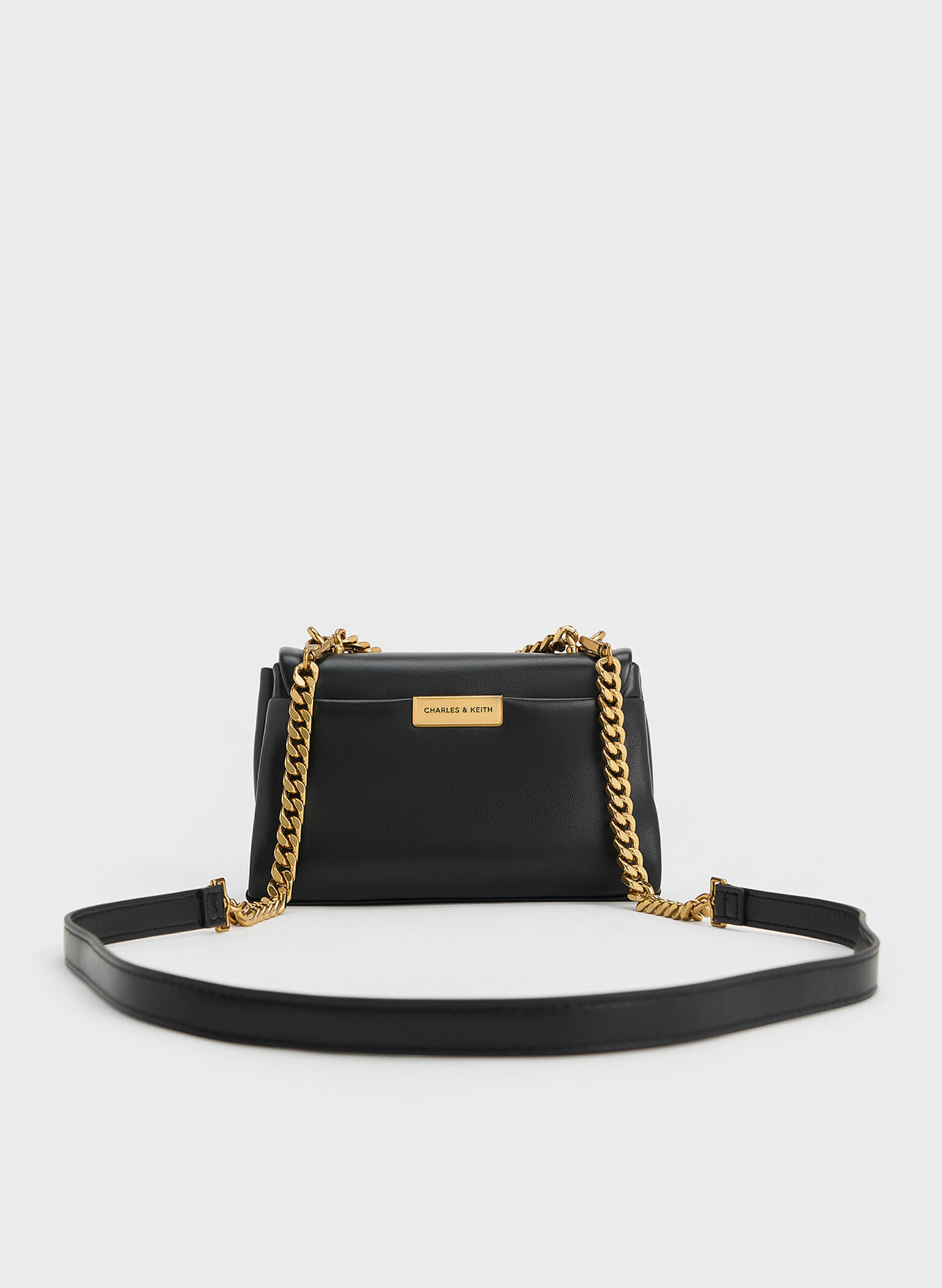 Mini Kerry Chain-Handle Crossbody Bag, Black, hi-res