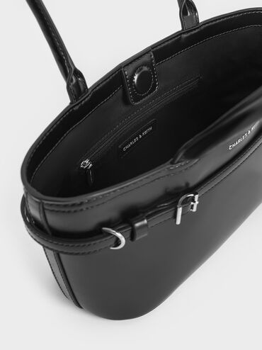 Bolso de asa alargada Sloane, Noir, hi-res