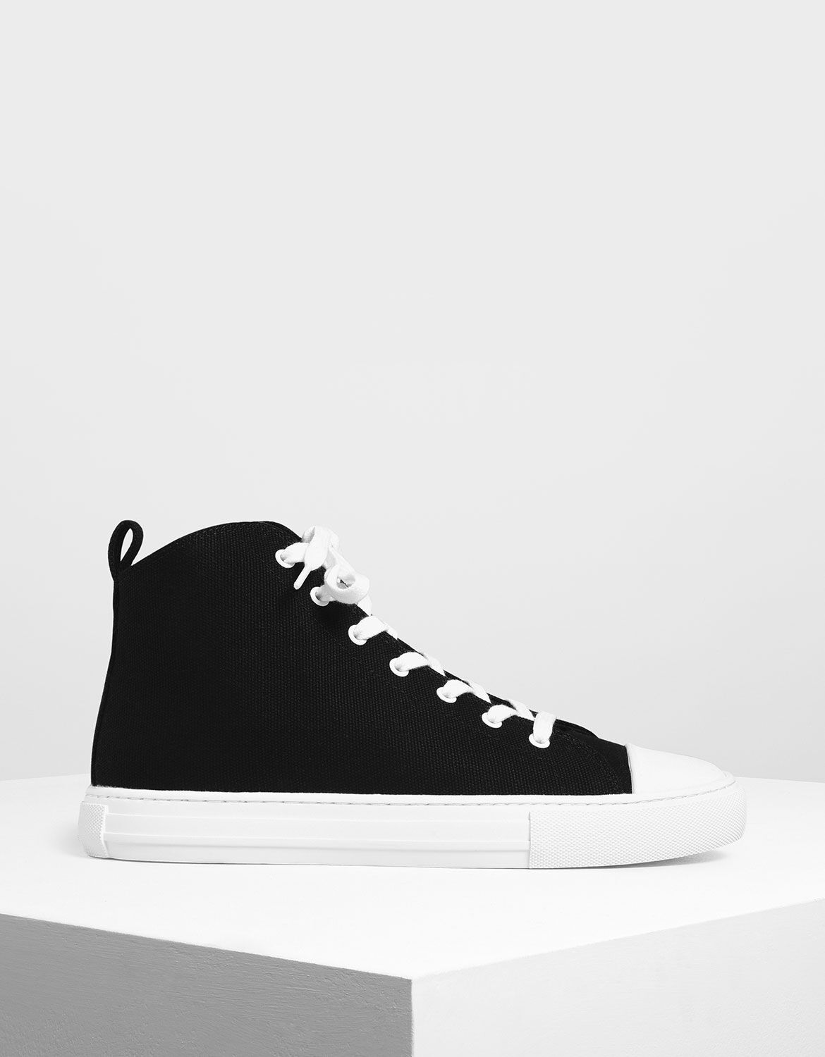 high top canvas sneakers