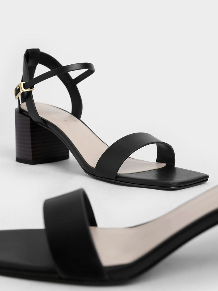 Cognac Crossover Ankle-Strap Sandals - CHARLES & KEITH OM