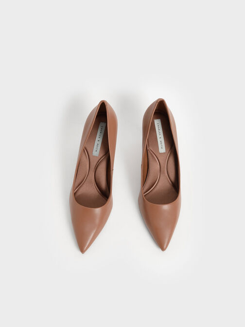 Emmy Pointed-Toe Stiletto Pumps, Brown, hi-res