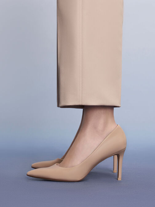 Emmy Pointed-Toe Stiletto Pumps, Nude, hi-res