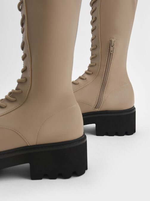 Commute Knee-High Boots​, Taupe, hi-res
