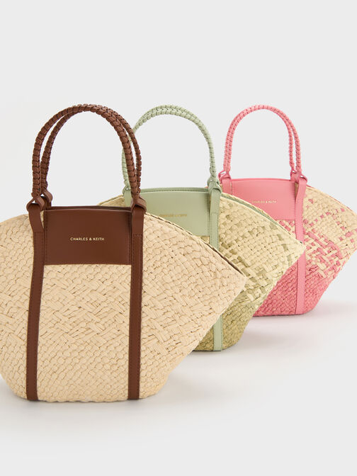 Shalia Raffia Basket Bag, Natural Raffia, hi-res