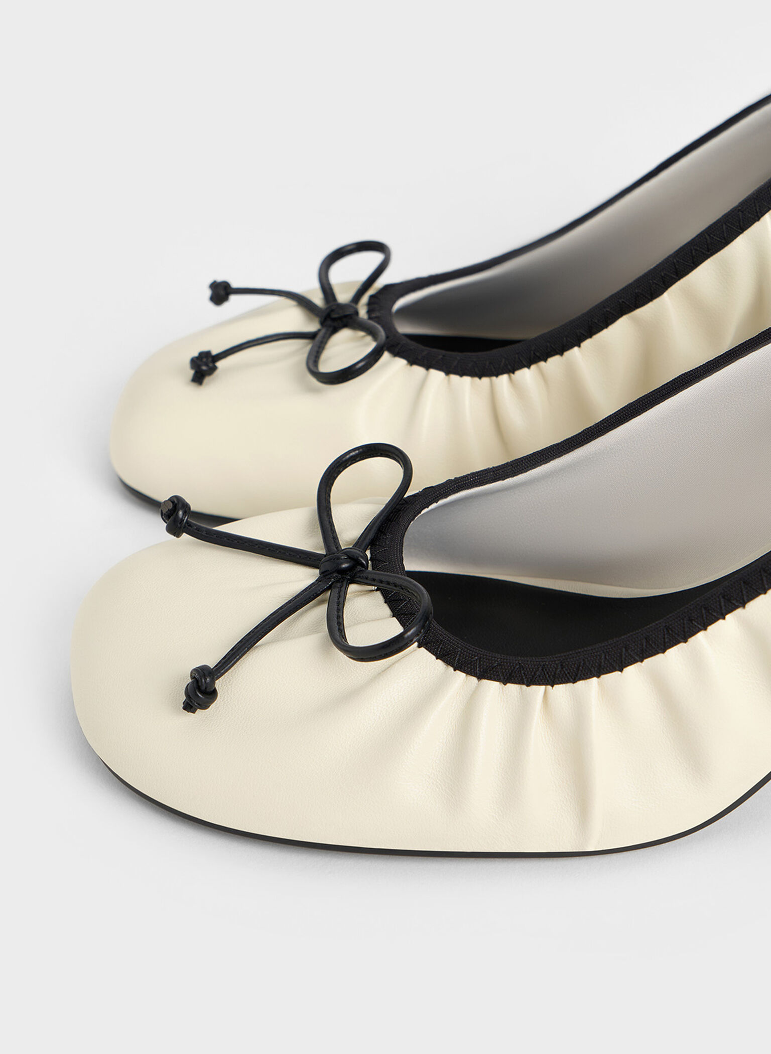 Mino Ruched Mary Jane Pumps, Chalk, hi-res