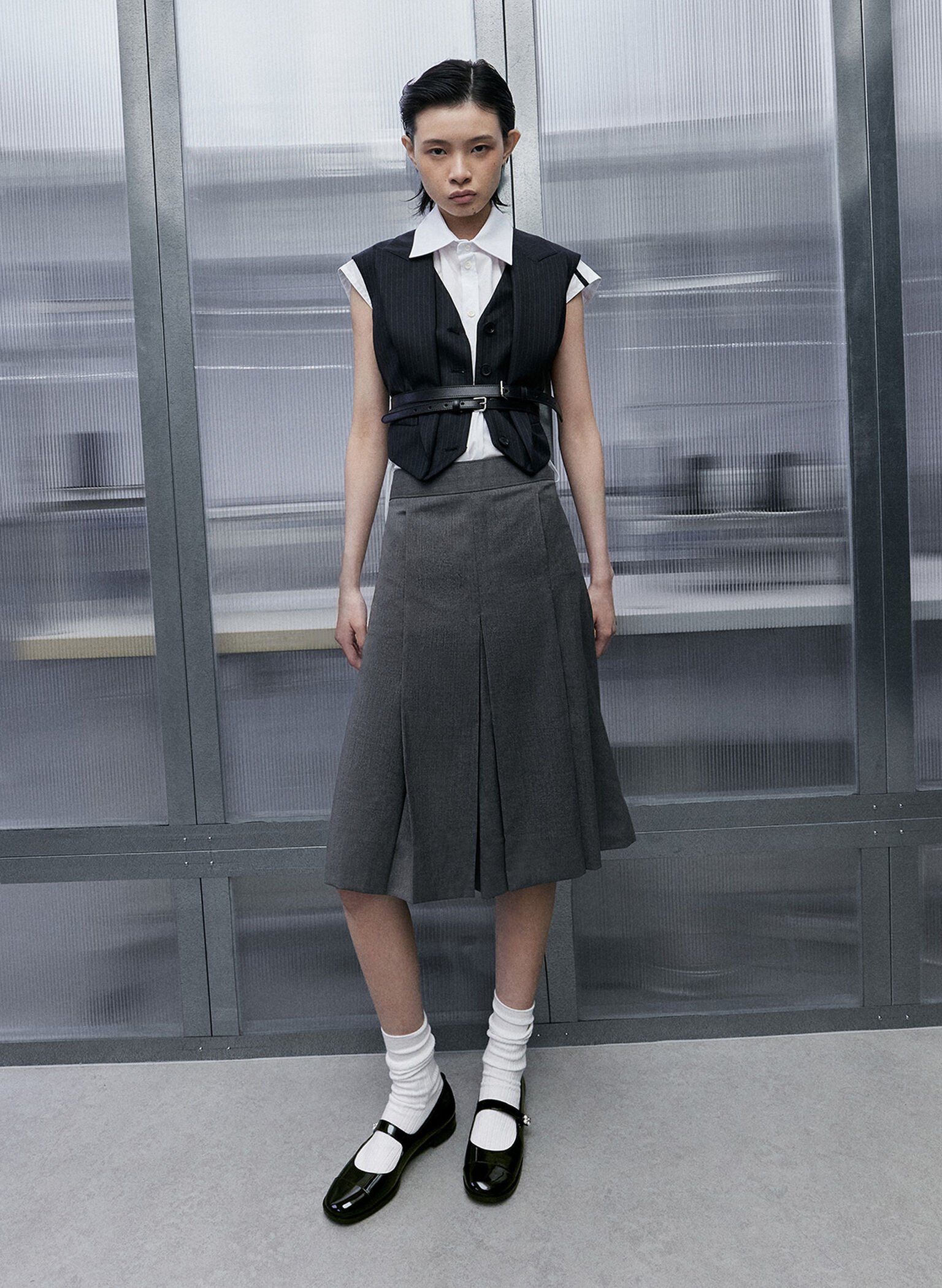 Patent Pearl-Embellished Flower-Buckle Cap-Toe Mary Janes, Black Patent, hi-res