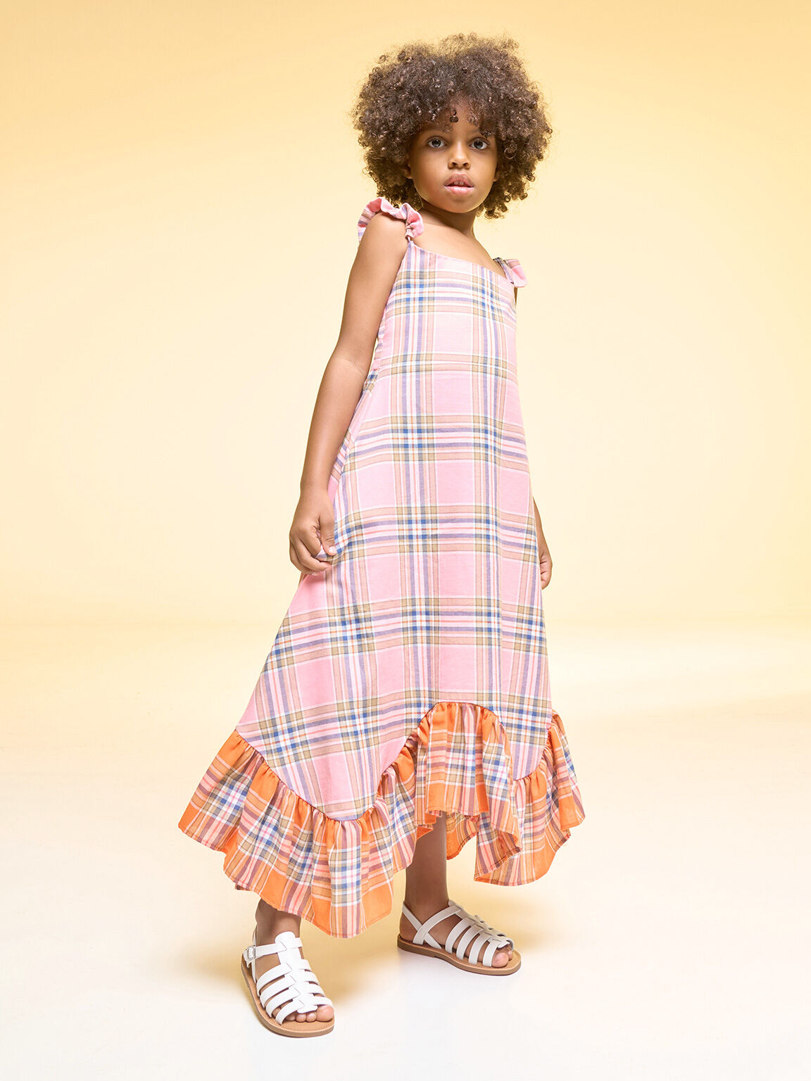 Girls caged sandals discount