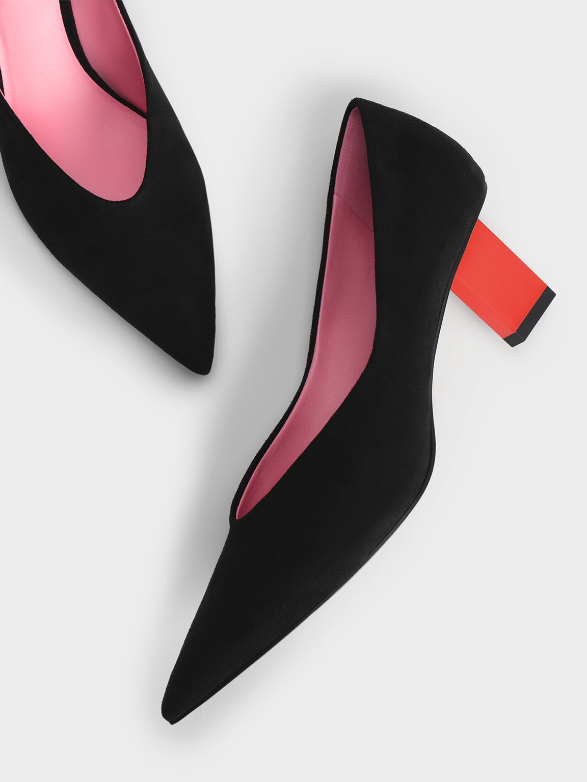 Textured Metallic Blade Heel Pumps, Black Textured, hi-res