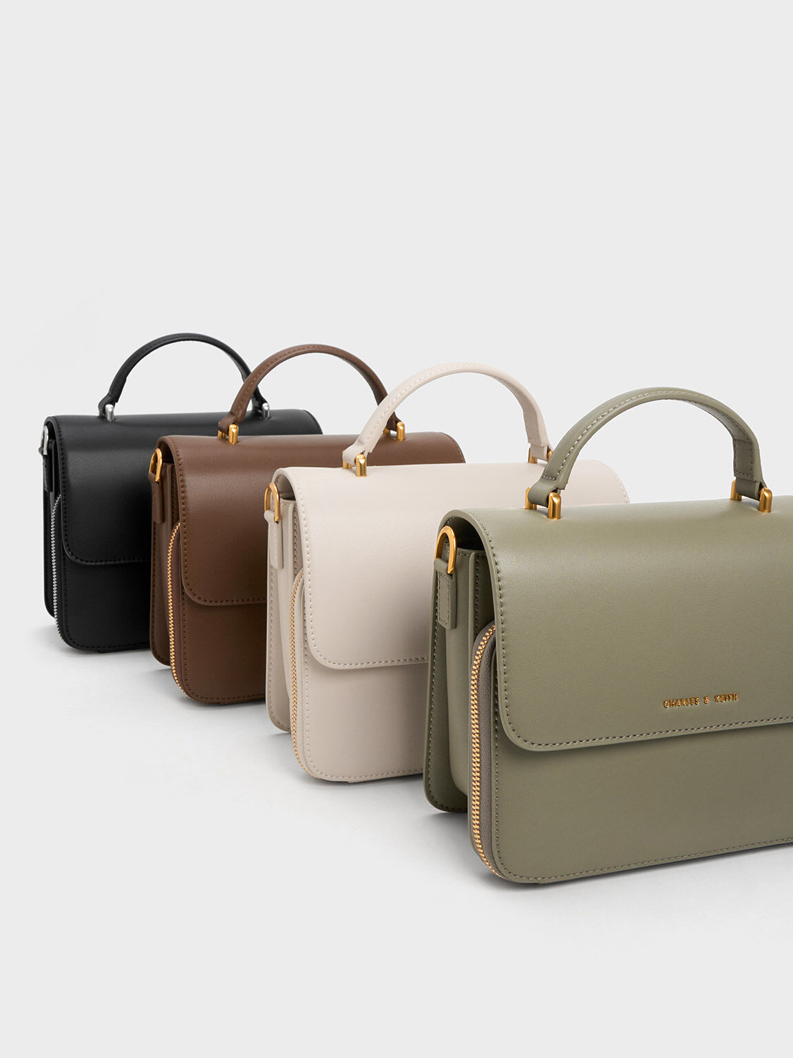 Top flap satchel 2025 charles and keith