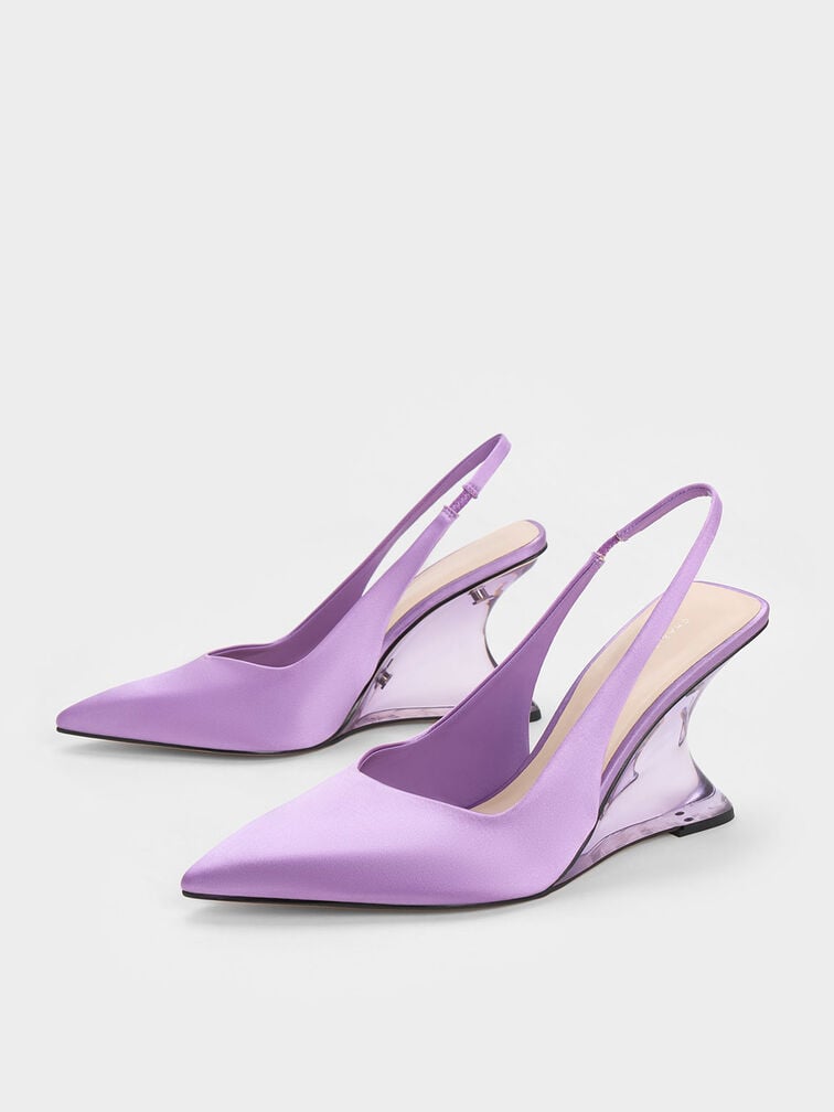 水晶弧形跟尖頭鞋, 紫色, hi-res