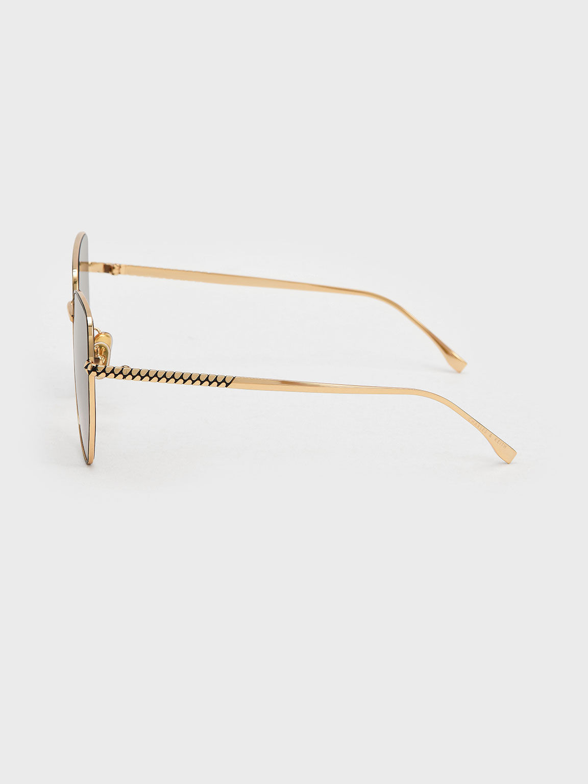 Coiled Temple Butterfly Sunglasses, Black, hi-res