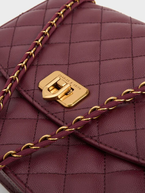 Cressida Chain Strap Bag, Burgundy, hi-res