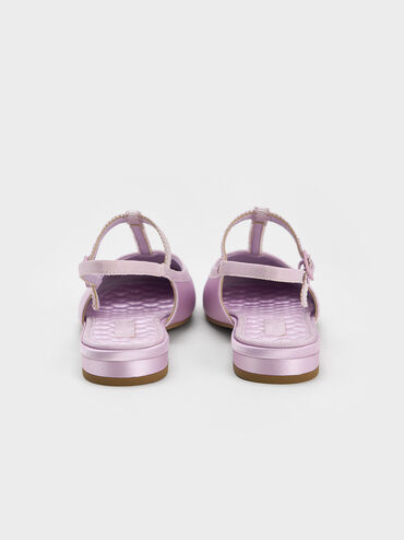 T-Bar Mary Jane Slingback Flats, Lilac, hi-res