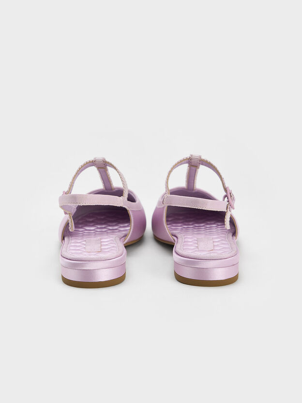 T-Bar Mary Jane Slingback Flats, Lilac, hi-res