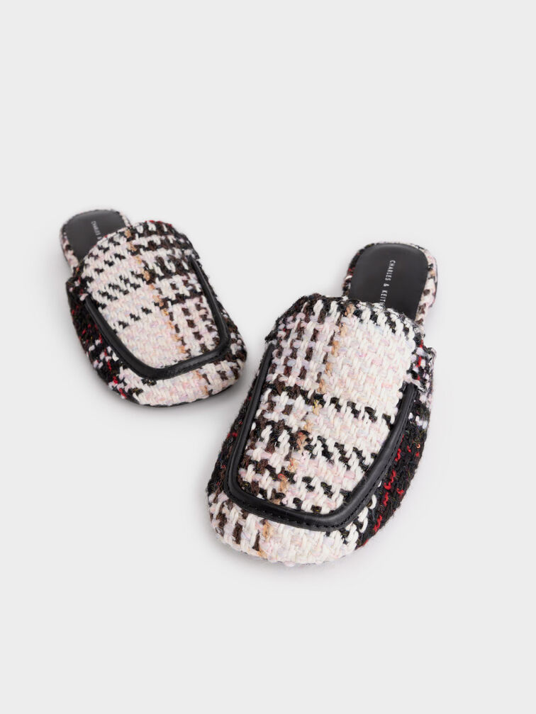 Woven Block Heel Mules, Multi, hi-res