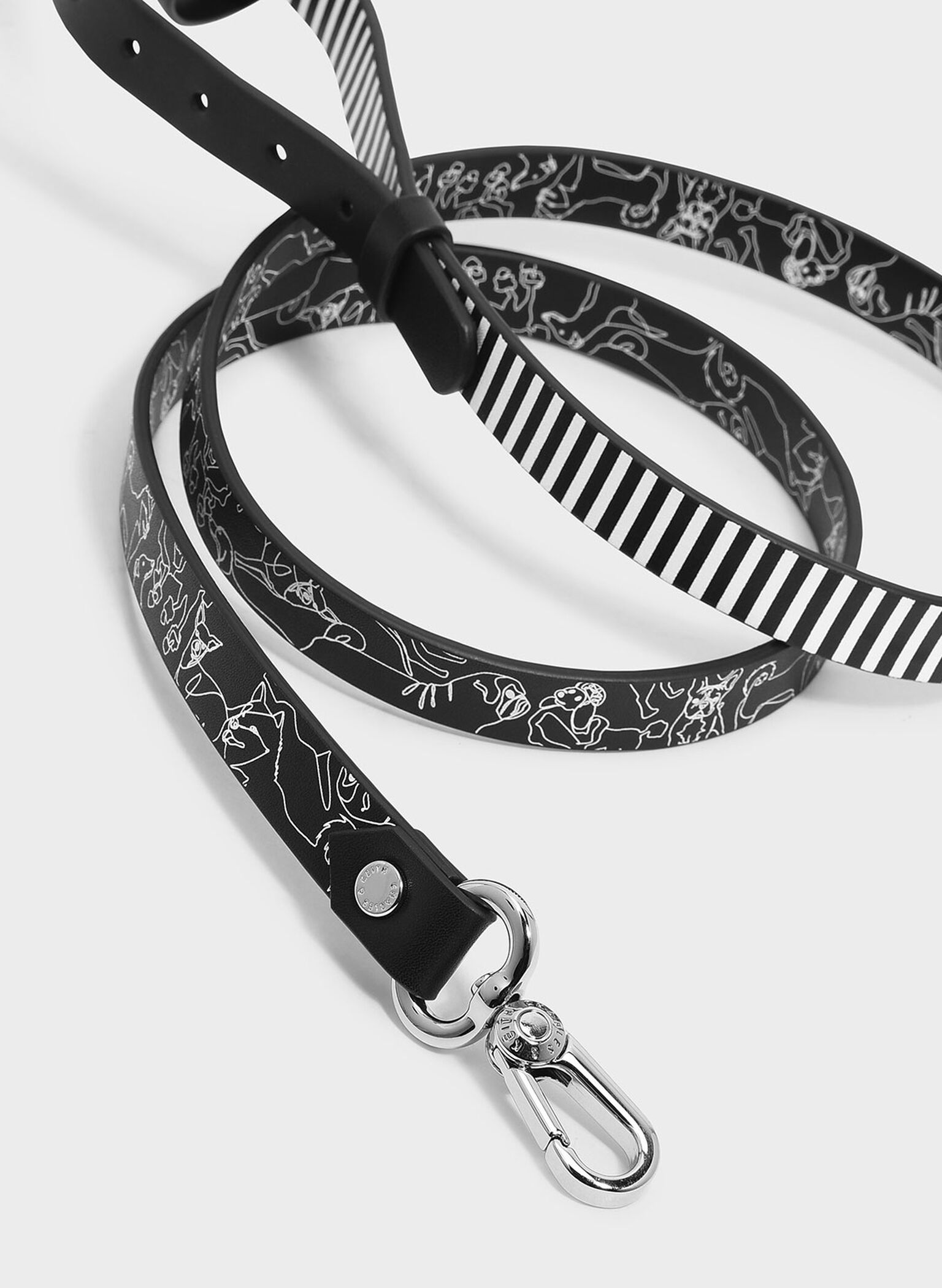 Printed Pet Leash, Black, hi-res