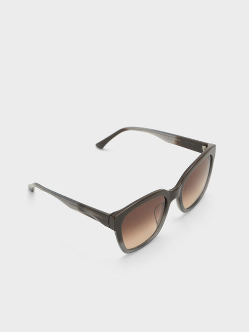 Recycled Acetate Square Sunglasses, Multi, hi-res