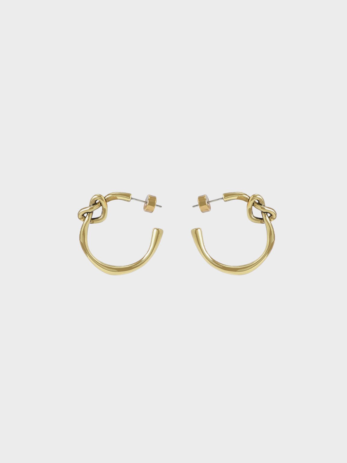 Swarovski® Crystal Embellished Heart Hoop Earrings, Gold, hi-res