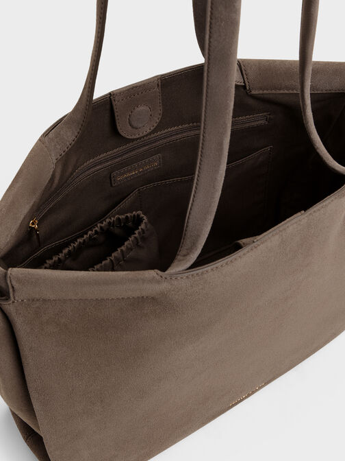 XL Zephyr Tassel Tote Bag, Stone Grey, hi-res