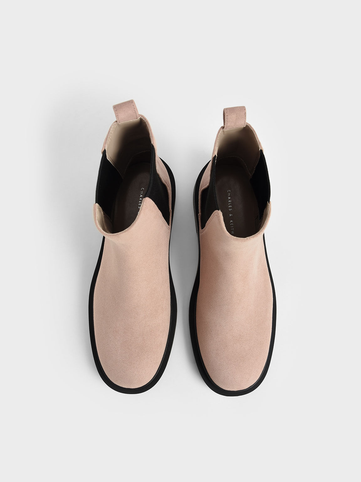 Textured Chelsea Block-Heel Boots, Nude, hi-res