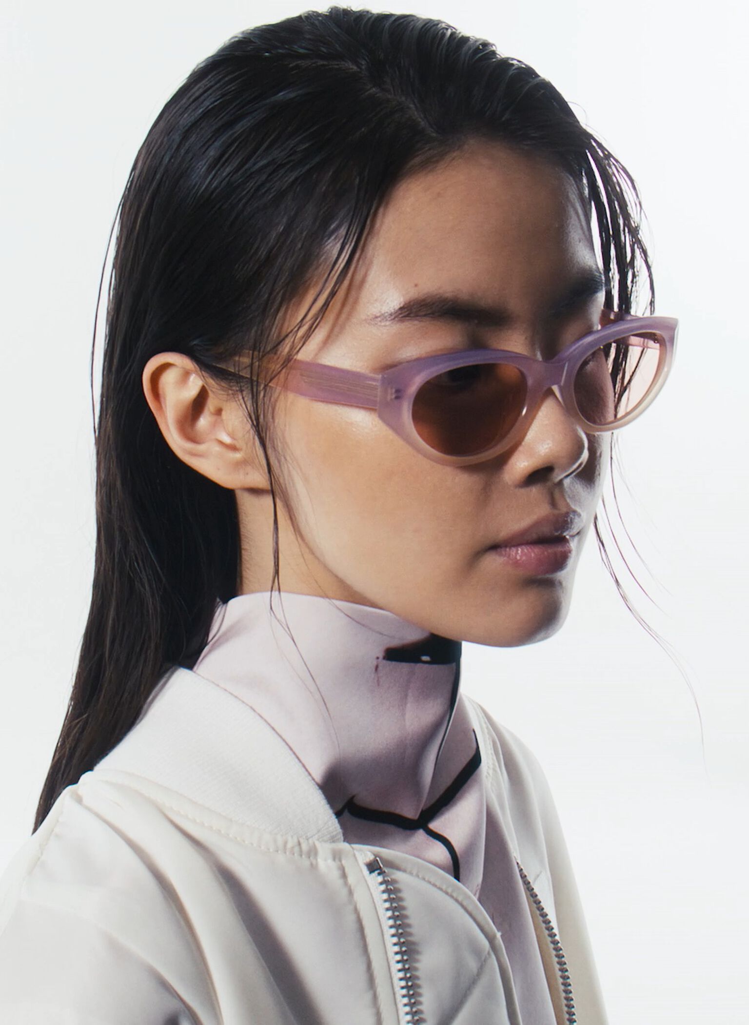 Bijou Recycled Acetate Cateye Sunglasses, Jelly Pink, hi-res