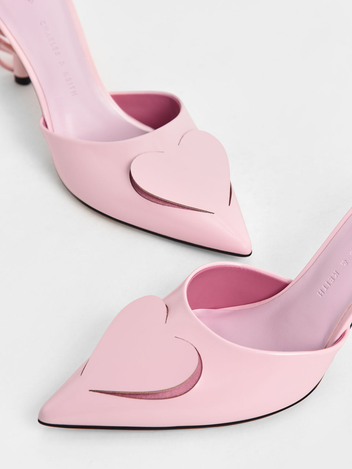 Cut Out Side Detail Court Heels | Boohoo UK