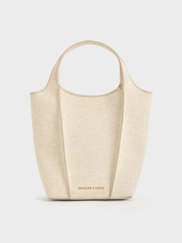 Arlys Linen Tote Bag, Beige, hi-res