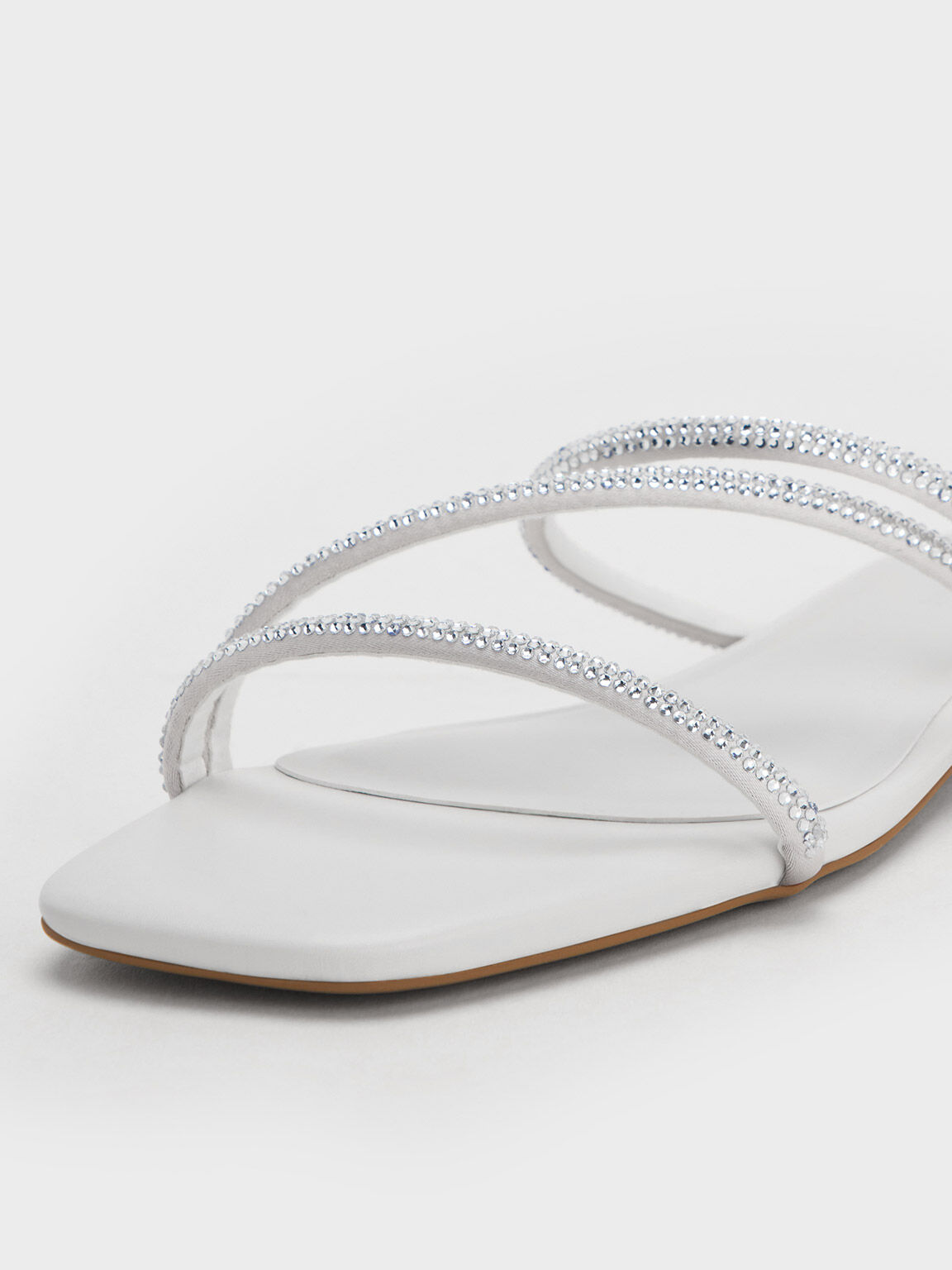 White crystal sandals online
