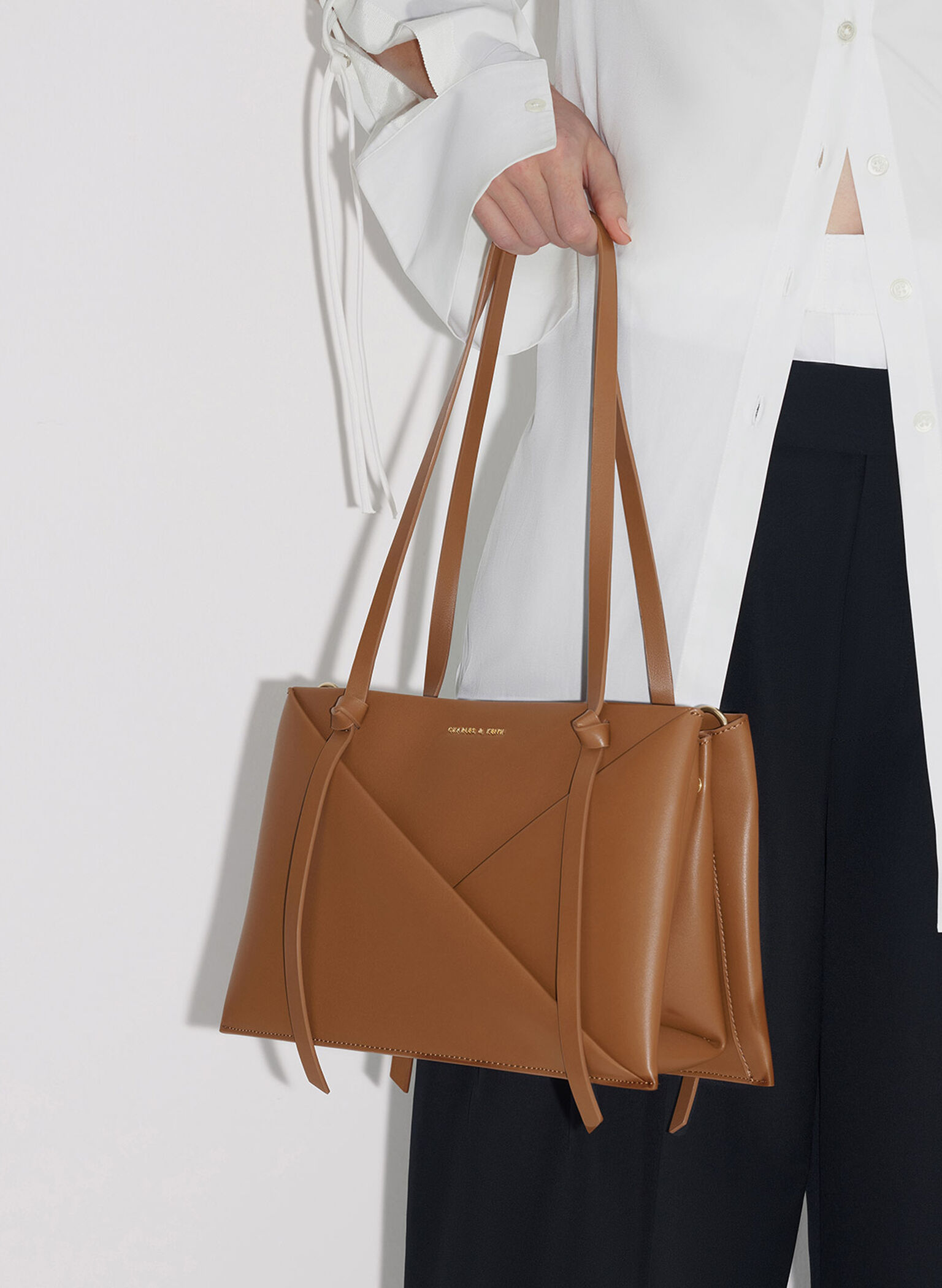 Midori Geometric Tote Bag, Tan, hi-res
