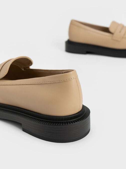 Classic Penny Loafers, Nude, hi-res