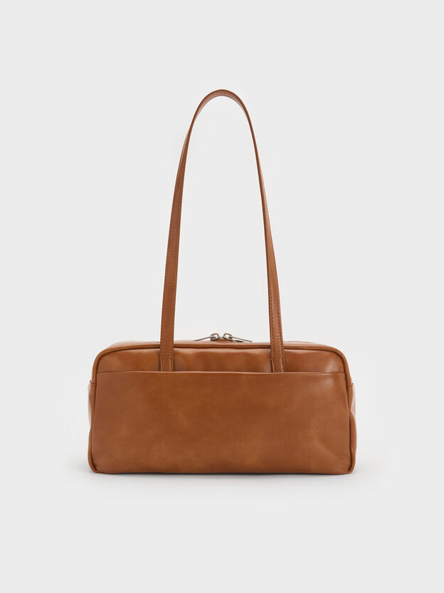 Bolso de hombro alargado con cadena Atwood, Distressed Tan, hi-res