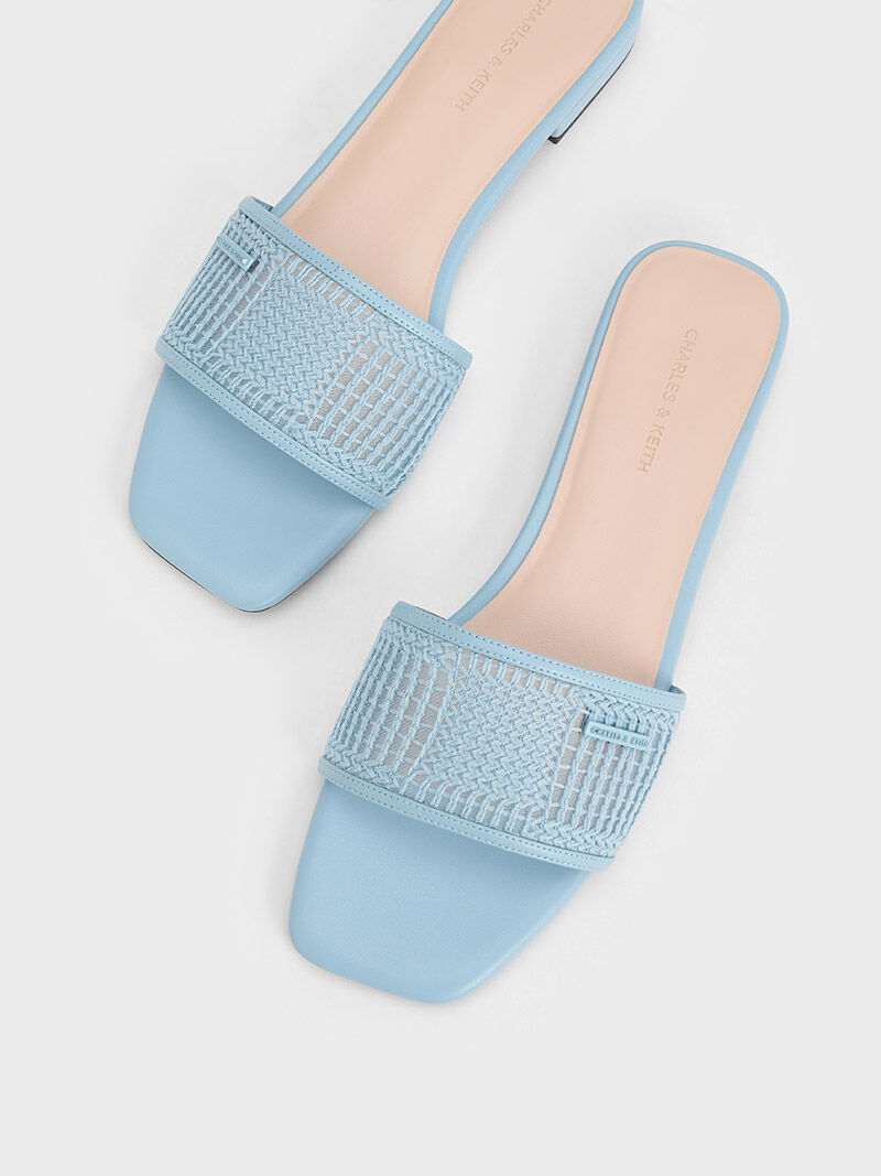 Blue slide sandals sale