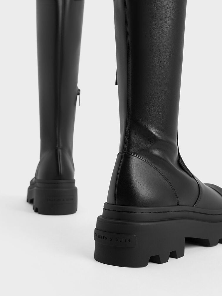 Indra Knee-High Boots, Black, hi-res