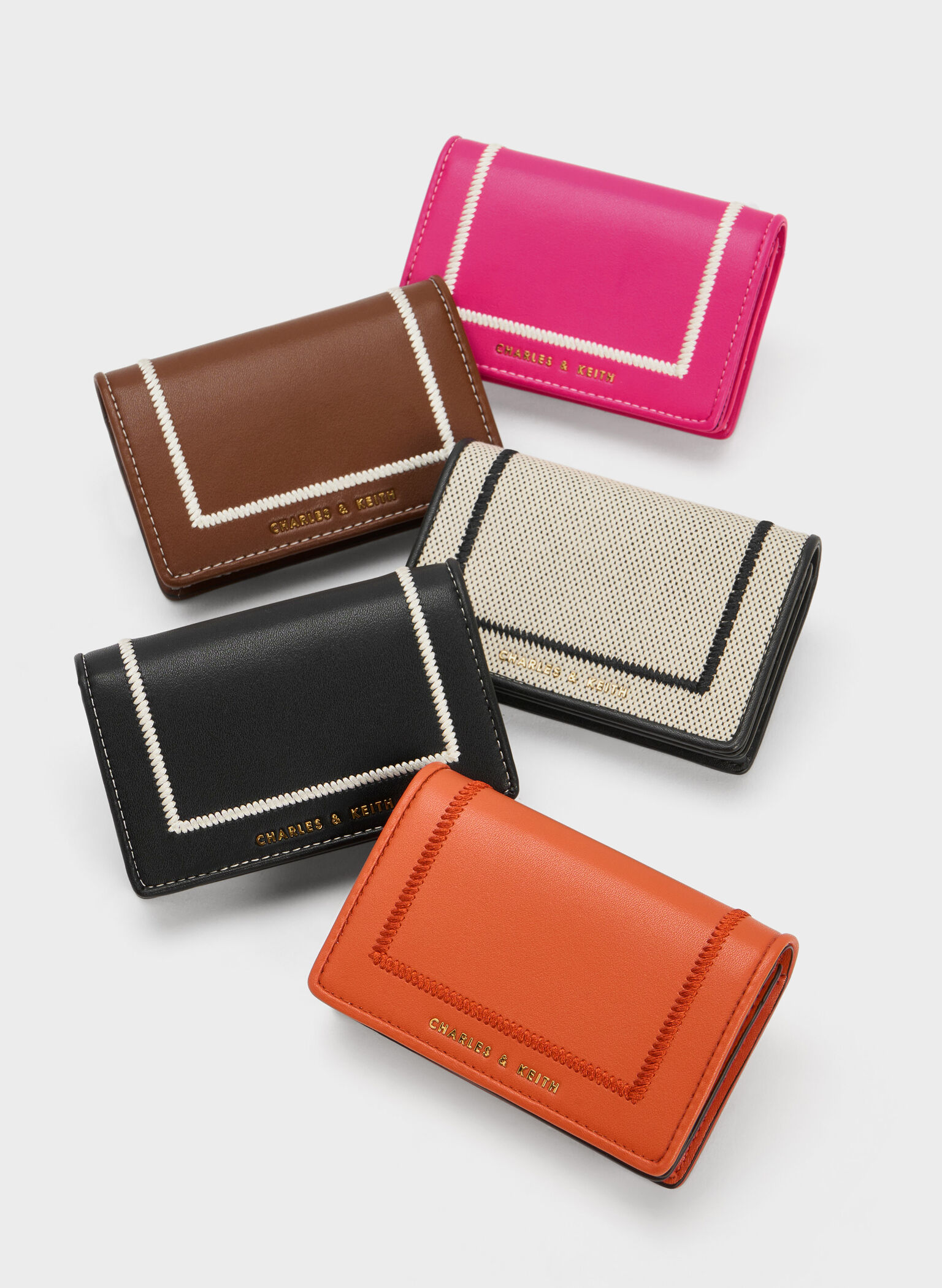 Astra Contrast Trim Wallet, Fuchsia, hi-res