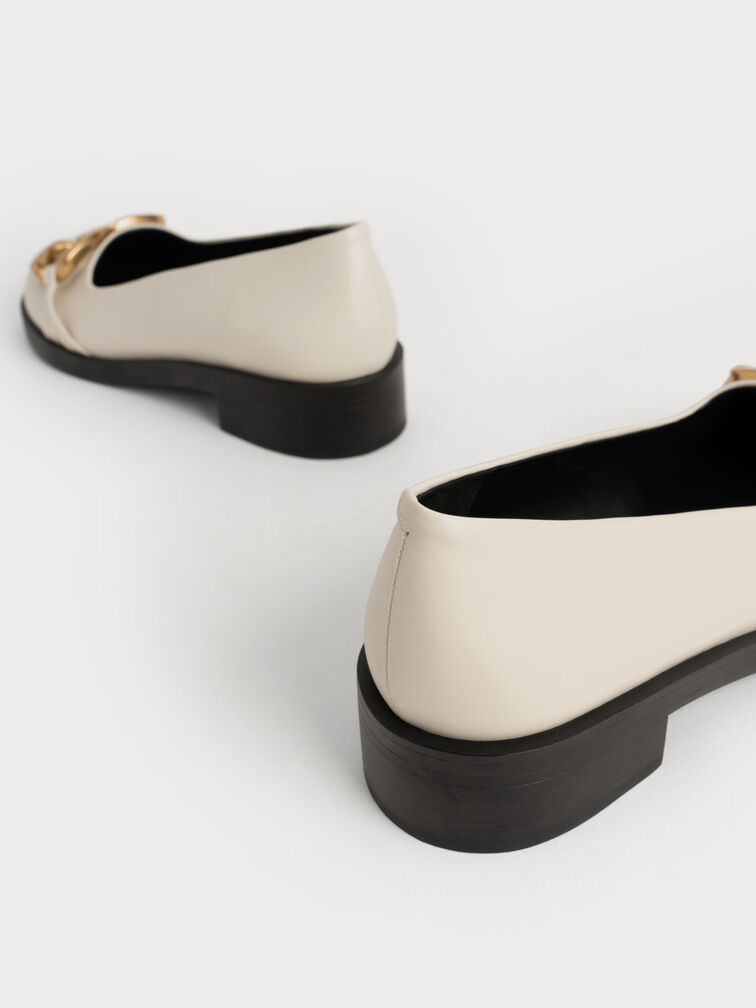 Chunky Metallic Accent Ballerinas, Chalk, hi-res