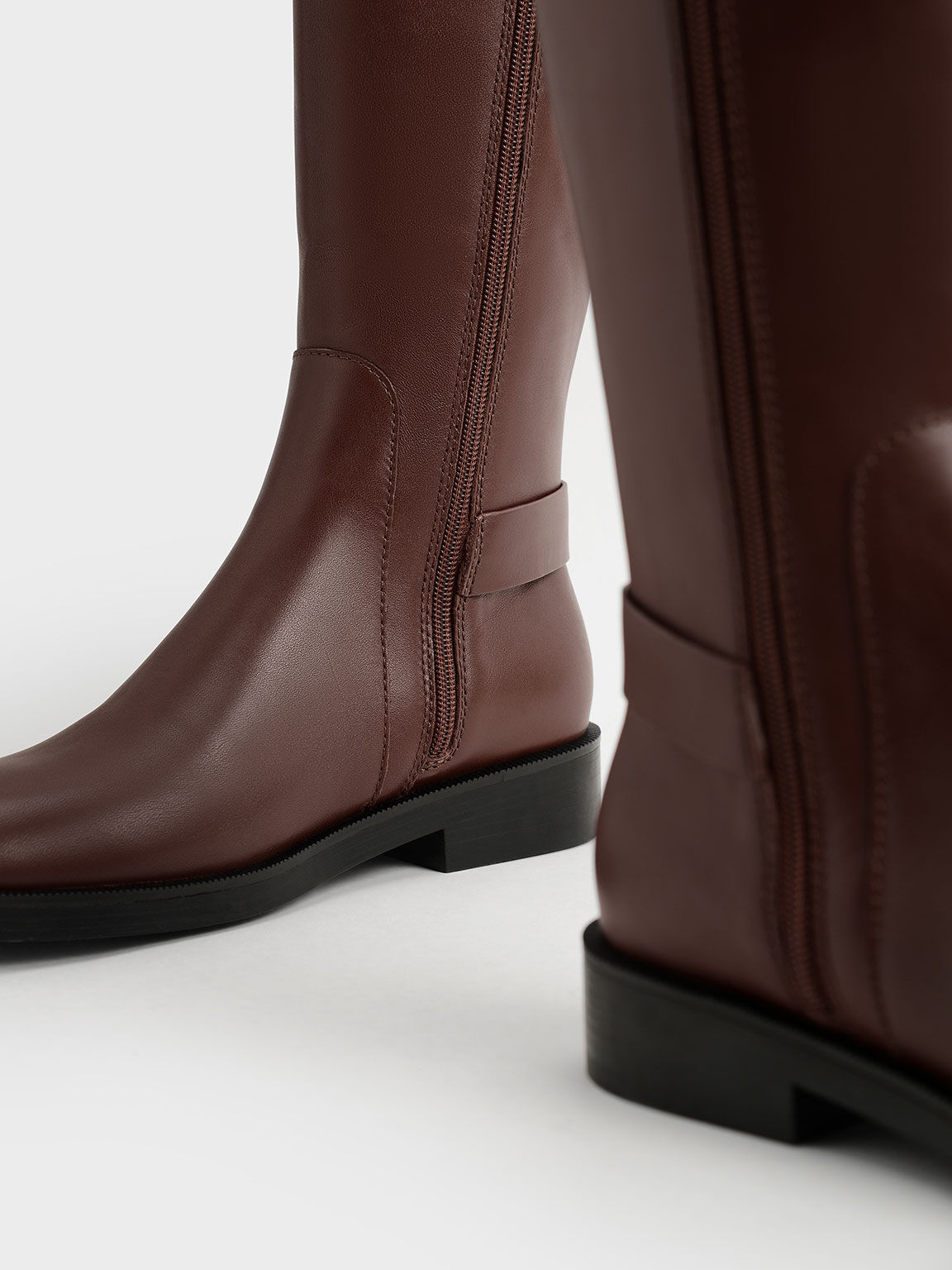 Womens brown knee length boots on sale
