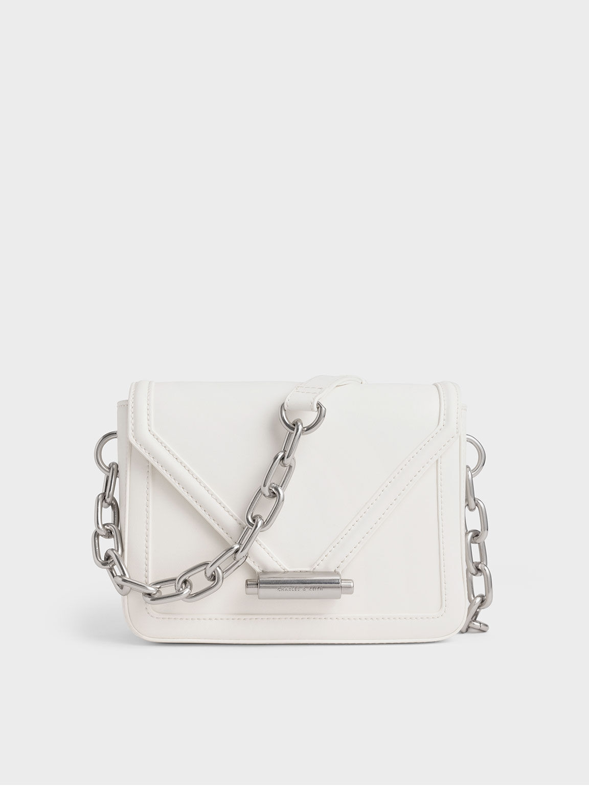 Lola Envelope Crossbody Bag, White, hi-res