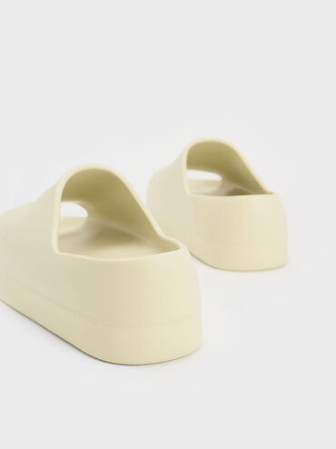 Morgan Platform Slide Sandals, Butter, hi-res