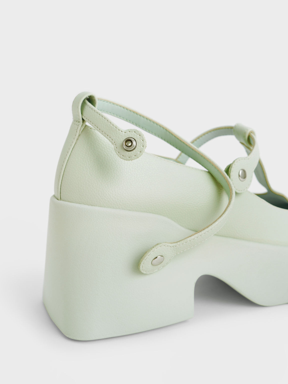 Adrian Chunky Sole Mary Janes, Light Green, hi-res