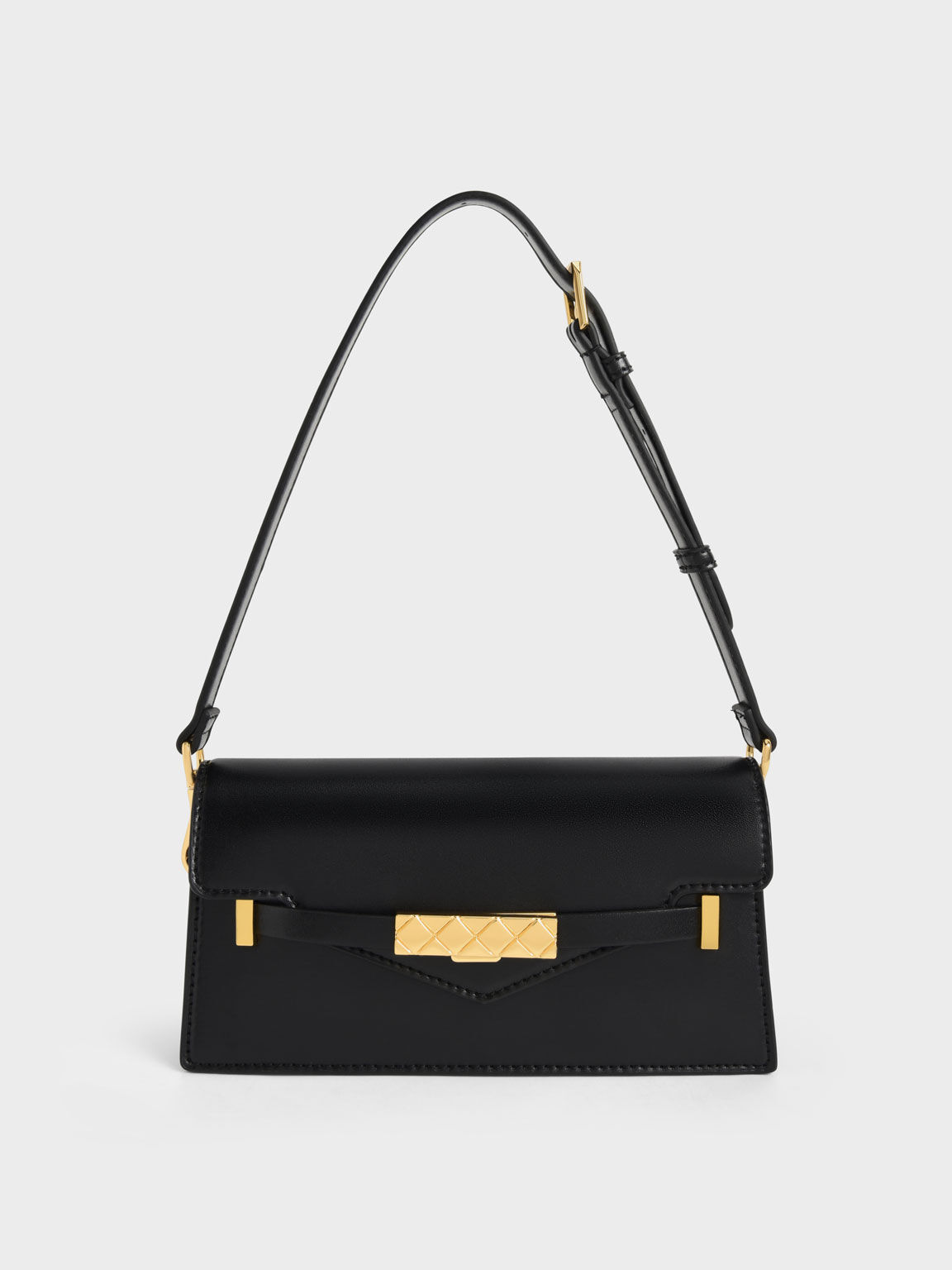 Mini Sabrina Envelope Shoulder Bag - Black