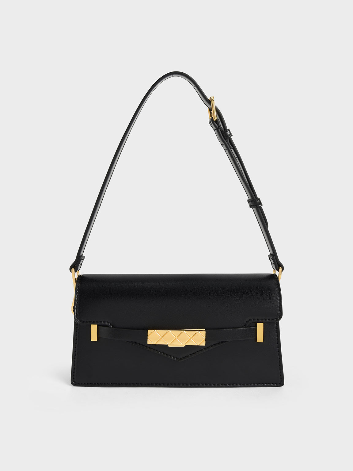 Mini Sabrina Envelope Shoulder Bag - Black