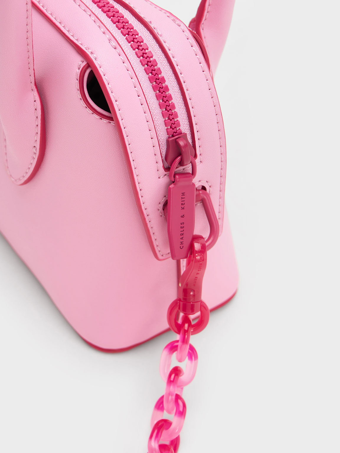 拉鍊小手提包, 粉紅色, hi-res